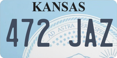 KS license plate 472JAZ