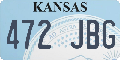 KS license plate 472JBG