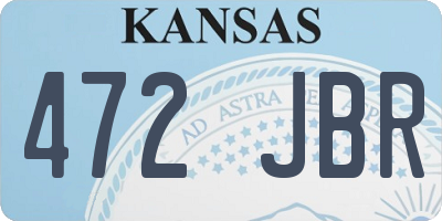 KS license plate 472JBR