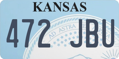 KS license plate 472JBU