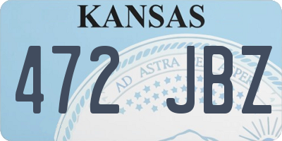 KS license plate 472JBZ