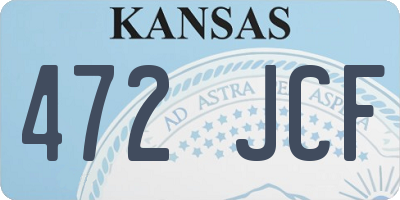 KS license plate 472JCF