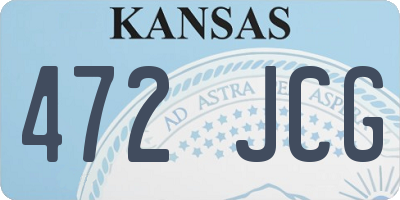 KS license plate 472JCG
