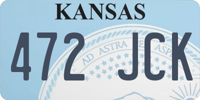 KS license plate 472JCK