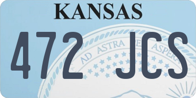 KS license plate 472JCS