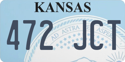 KS license plate 472JCT