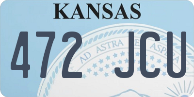 KS license plate 472JCU