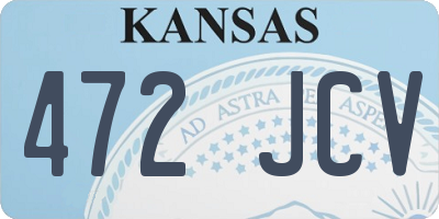 KS license plate 472JCV