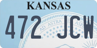 KS license plate 472JCW