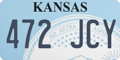 KS license plate 472JCY