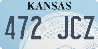 KS license plate 472JCZ