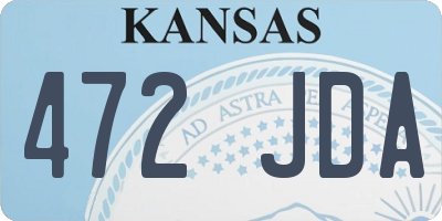 KS license plate 472JDA