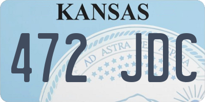 KS license plate 472JDC