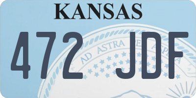 KS license plate 472JDF