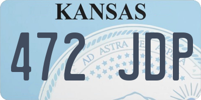 KS license plate 472JDP