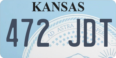 KS license plate 472JDT