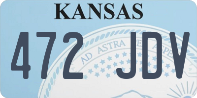 KS license plate 472JDV