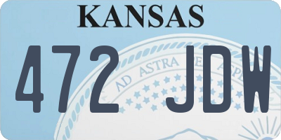 KS license plate 472JDW