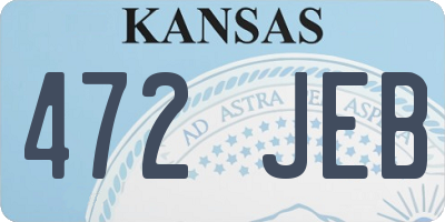 KS license plate 472JEB