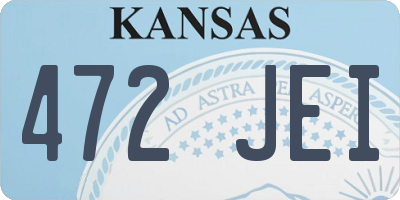 KS license plate 472JEI