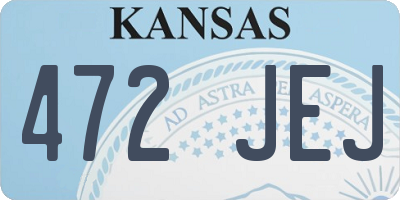 KS license plate 472JEJ