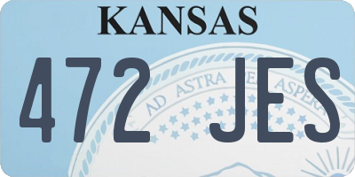 KS license plate 472JES
