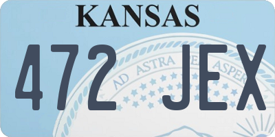 KS license plate 472JEX