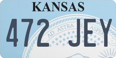 KS license plate 472JEY
