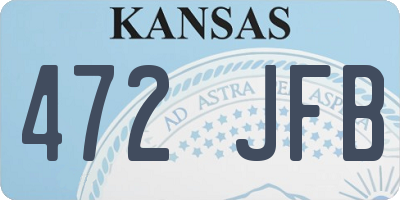 KS license plate 472JFB