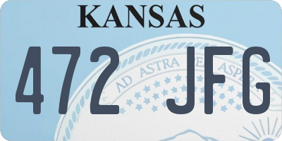 KS license plate 472JFG