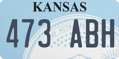 KS license plate 473ABH