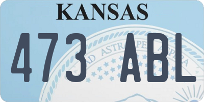KS license plate 473ABL