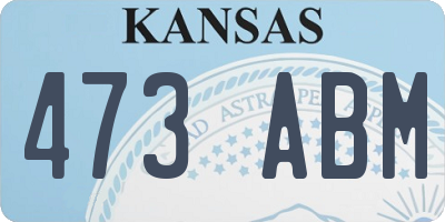 KS license plate 473ABM