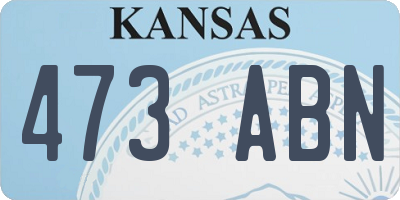 KS license plate 473ABN