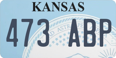 KS license plate 473ABP