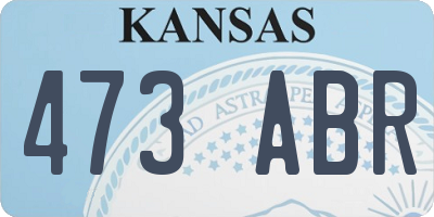 KS license plate 473ABR