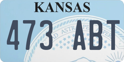 KS license plate 473ABT