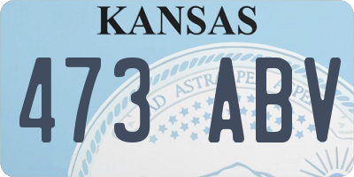 KS license plate 473ABV