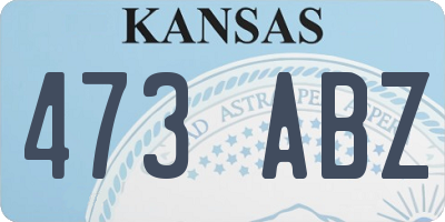 KS license plate 473ABZ