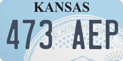 KS license plate 473AEP