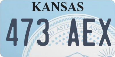 KS license plate 473AEX