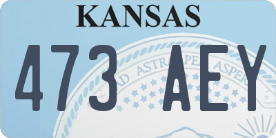 KS license plate 473AEY