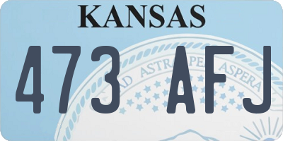 KS license plate 473AFJ