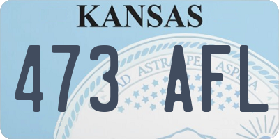 KS license plate 473AFL