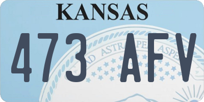 KS license plate 473AFV