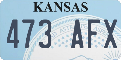 KS license plate 473AFX