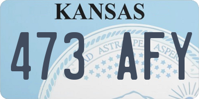 KS license plate 473AFY