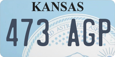KS license plate 473AGP