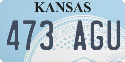 KS license plate 473AGU