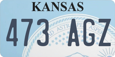 KS license plate 473AGZ